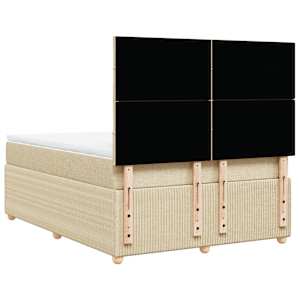Box spring postel s matrací krémová 160x200 cm textil - obrázek 6