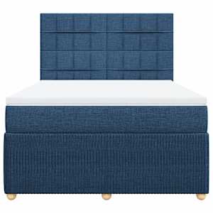 Box spring postel s matrací modrá 160x200 cm textil - obrázek 4