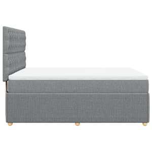 Box spring postel s matrací světle šedá 160 x 200 cm textil - obrázek 5