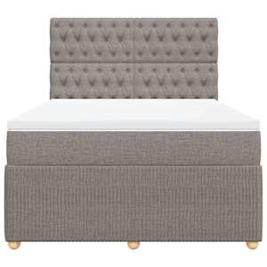 Box spring postel s matrací taupe 160x200 cm textil - obrázek 4