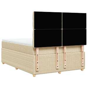 Box spring postel s matrací krémová 160x200 cm textil - obrázek 6