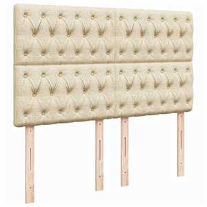 Box spring postel s matrací krémová 160x200 cm textil - obrázek 7