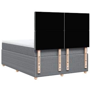Box spring postel s matrací světle šedá 160 x 200 cm textil - obrázek 6