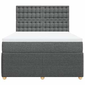 Box spring postel s matrací tmavě šedá 160x200 cm textil - obrázek 4