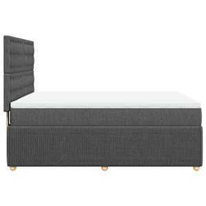Box spring postel s matrací tmavě šedá 160x200 cm textil - obrázek 5