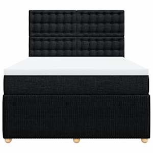 Box spring postel s matrací černá 160x200 cm textil - obrázek 4