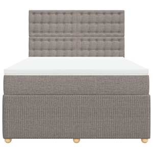 Box spring postel s matrací taupe 160x200 cm textil - obrázek 4