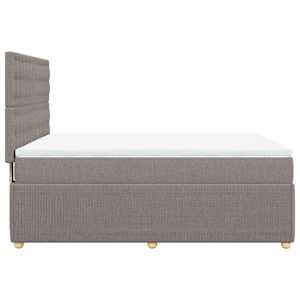 Box spring postel s matrací taupe 160x200 cm textil - obrázek 5