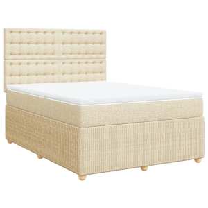 Box spring postel s matrací krémová 160x200 cm textil - obrázek 2