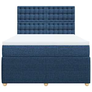 Box spring postel s matrací modrá 160x200 cm textil - obrázek 4
