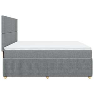 Box spring postel s matrací světle šedá 180 x 200 cm textil - obrázek 5