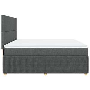 Box spring postel s matrací tmavě šedá 180x200 cm textil - obrázek 5