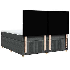 Box spring postel s matrací tmavě šedá 180x200 cm textil - obrázek 6