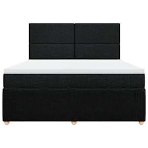Box spring postel s matrací černá 180x200 cm textil - obrázek 4