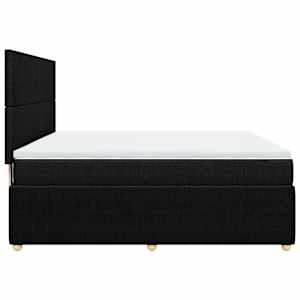 Box spring postel s matrací černá 180x200 cm textil - obrázek 5