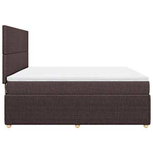 Box spring postel s matrací tmavě hnědá 180x200 cm textil - obrázek 5