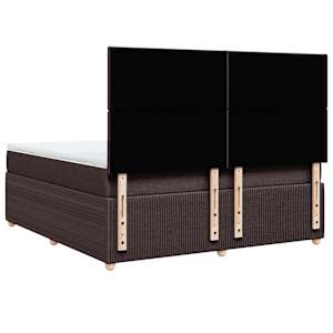 Box spring postel s matrací tmavě hnědá 180x200 cm textil - obrázek 6
