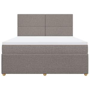 Box spring postel s matrací taupe 180x200 cm textil - obrázek 4