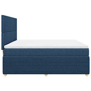 Box spring postel s matrací modrá 180x200 cm textil - obrázek 5