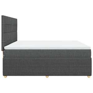 Box spring postel s matrací tmavě šedá 180x200 cm textil - obrázek 5
