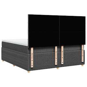 Box spring postel s matrací tmavě šedá 180x200 cm textil - obrázek 6