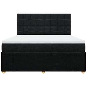 Box spring postel s matrací černá 180x200 cm textil - obrázek 4