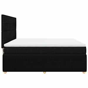 Box spring postel s matrací černá 180x200 cm textil - obrázek 5