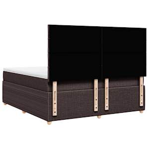 Box spring postel s matrací tmavě hnědá 180x200 cm textil - obrázek 6