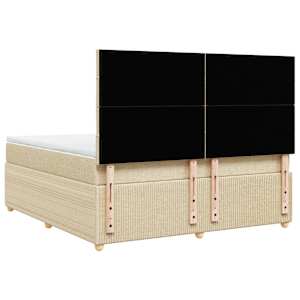 Box spring postel s matrací krémová 180x200 cm textil - obrázek 6