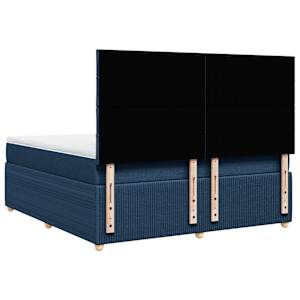 Box spring postel s matrací modrá 180x200 cm textil - obrázek 6