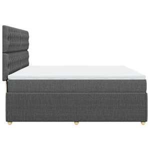 Box spring postel s matrací tmavě šedá 180x200 cm textil - obrázek 5