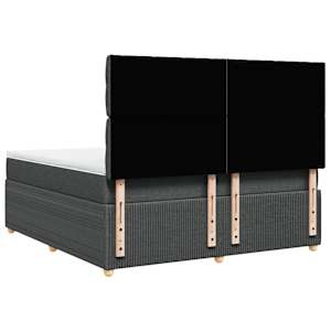 Box spring postel s matrací tmavě šedá 180x200 cm textil - obrázek 6