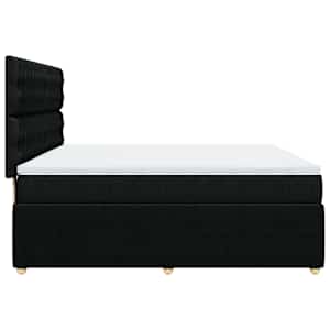 Box spring postel s matrací černá 180x200 cm textil - obrázek 5