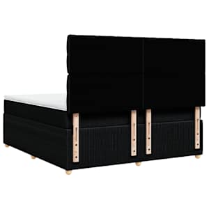 Box spring postel s matrací černá 180x200 cm textil - obrázek 6