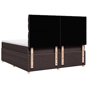 Box spring postel s matrací tmavě hnědá 180x200 cm textil - obrázek 6