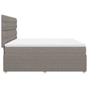 Box spring postel s matrací taupe 180x200 cm textil - obrázek 5