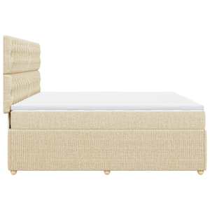 Box spring postel s matrací krémová 180x200 cm textil - obrázek 5