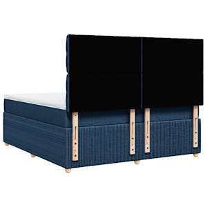 Box spring postel s matrací modrá 180x200 cm textil - obrázek 6