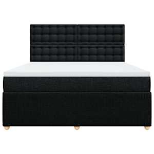 Box spring postel s matrací černá 180x200 cm textil - obrázek 4