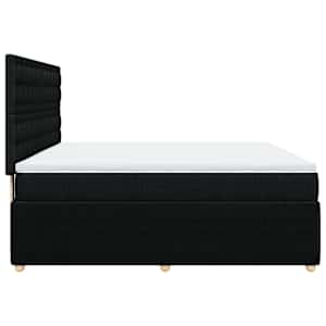 Box spring postel s matrací černá 180x200 cm textil - obrázek 5