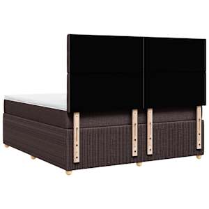 Box spring postel s matrací tmavě hnědá 180x200 cm textil - obrázek 6