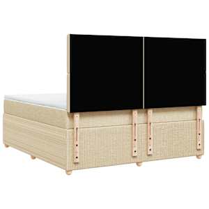 Box spring postel s matrací krémová 180x200 cm textil - obrázek 6