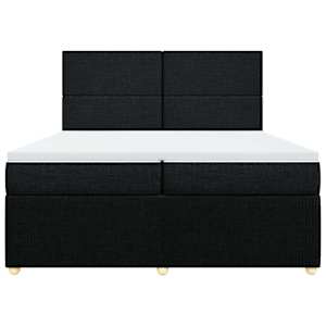 Box spring postel s matrací černá 200x200 cm textil - obrázek 4