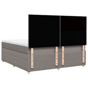 Box spring postel s matrací taupe 200x200 cm textil - obrázek 6