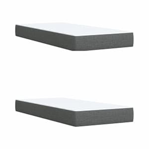 Box spring postel s matrací tmavě šedá 200x200 cm textil - obrázek 10