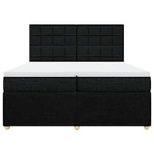 Box spring postel s matrací černá 200x200 cm textil - obrázek 4