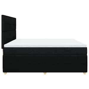 Box spring postel s matrací černá 200x200 cm textil - obrázek 5