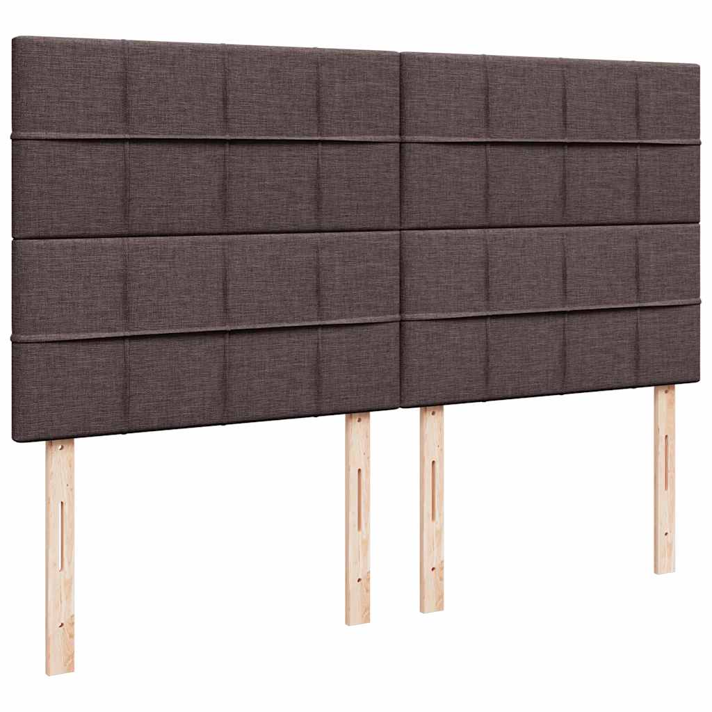 vidaXL Boxspring met matras stof donkerbruin 200x200 cm bruin, foto 4