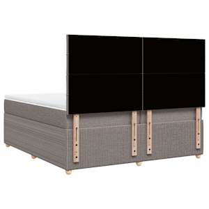 Box spring postel s matrací taupe 200x200 cm textil - obrázek 6