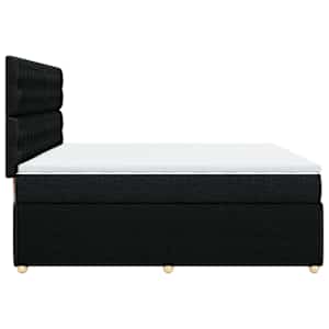 Box spring postel s matrací černá 200x200 cm textil - obrázek 5